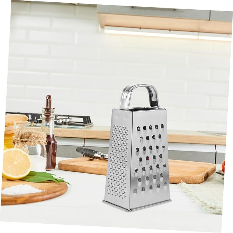 Multi Function Stainless Steel Vegetable Grater Slicer Shredder Silver Color Non Slip Handle - Image 3
